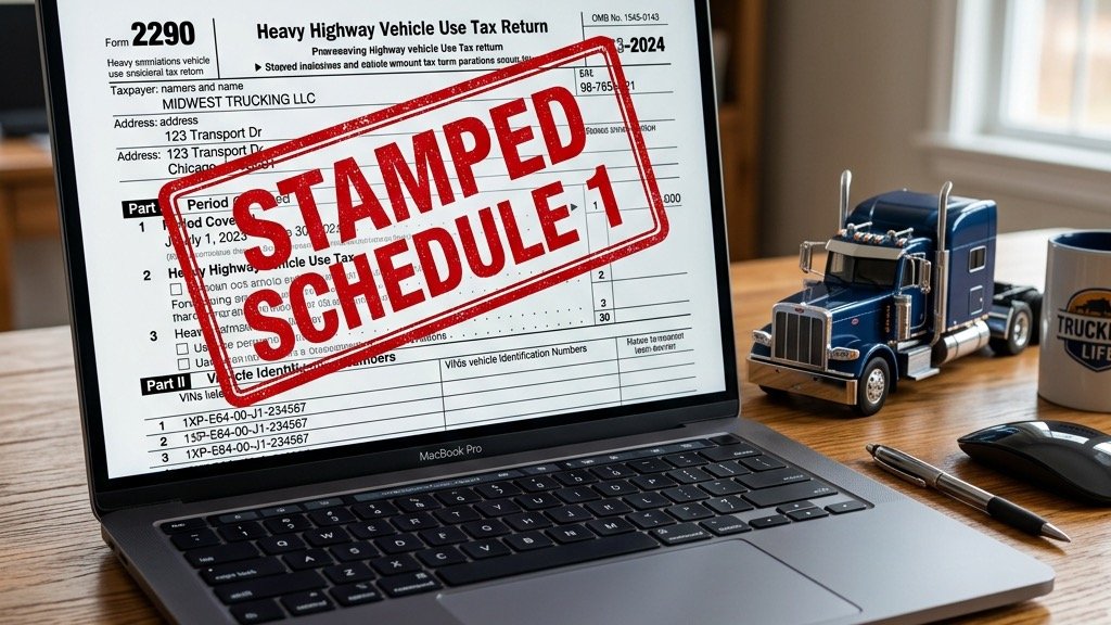 Guía del Formulario 2290 del IRS y Schedule 1 Sellado para Camiones